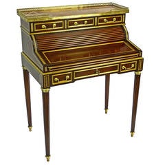 Antique Mid 19th Century Napoleon III Bonheur du Jour Escritoire with Tambour