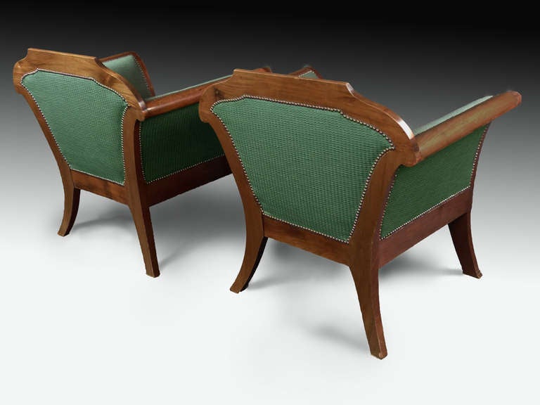 20th Century Rare Pair Of Art Nouveau Armchairs
