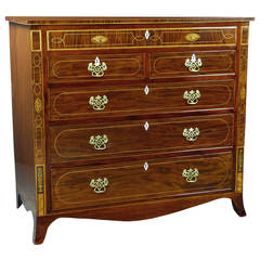 Fine Georgian Chest of Drawers with Marquetry - Stamped CJ Weaver