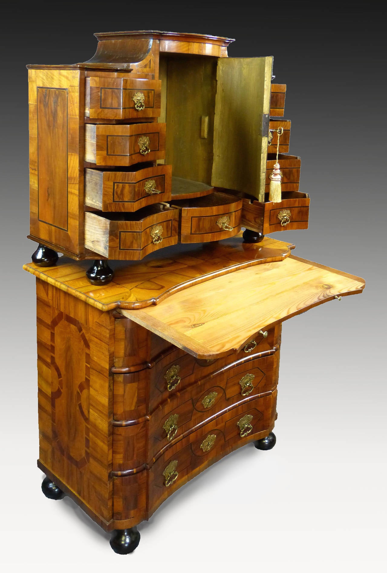 Baroque Petite South German Cabinet on Chest, 1760