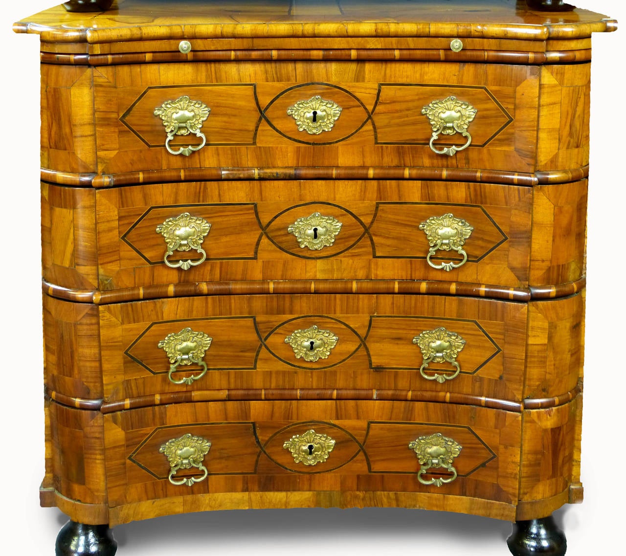 Mid-18th Century Petite South German Cabinet on Chest, 1760