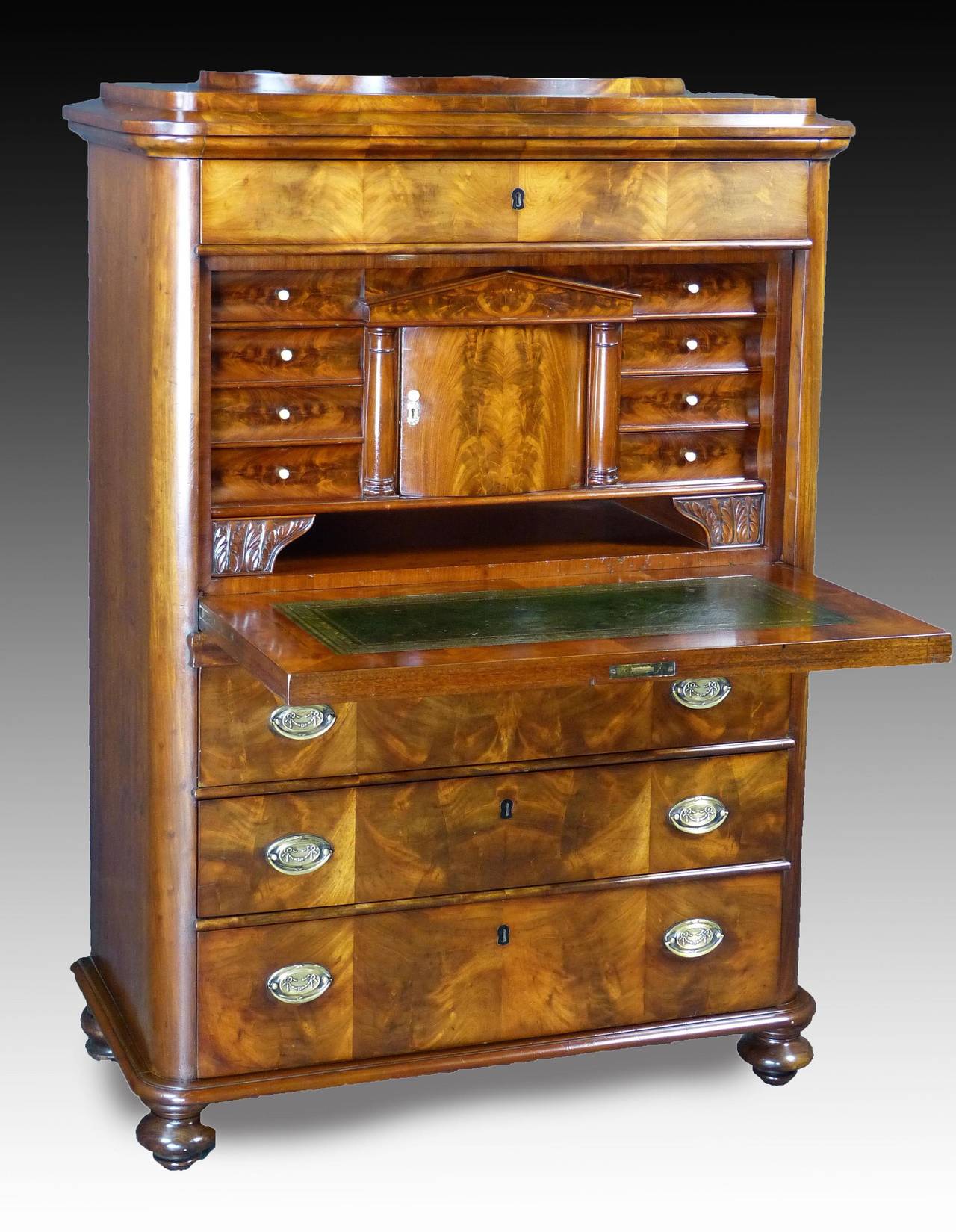 Biedermeier Secretaire a Abattant, Early 19th Century 4