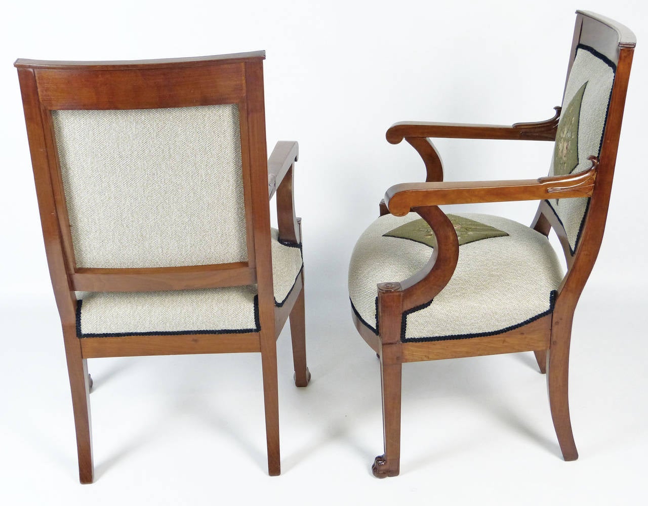 Early 19th Century Pair of Directoire Swiss Armchairs 2