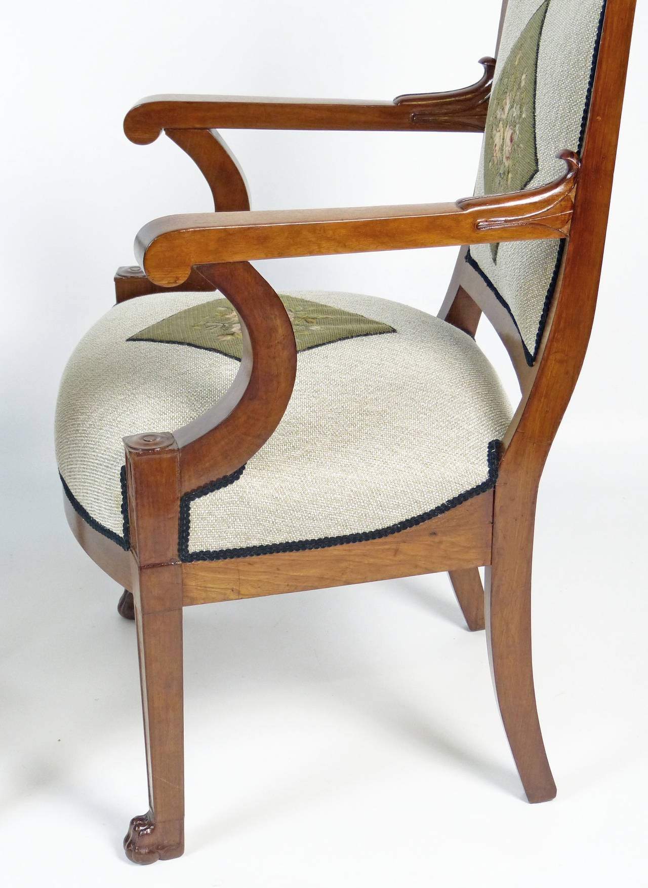 Early 19th Century Pair of Directoire Swiss Armchairs 3