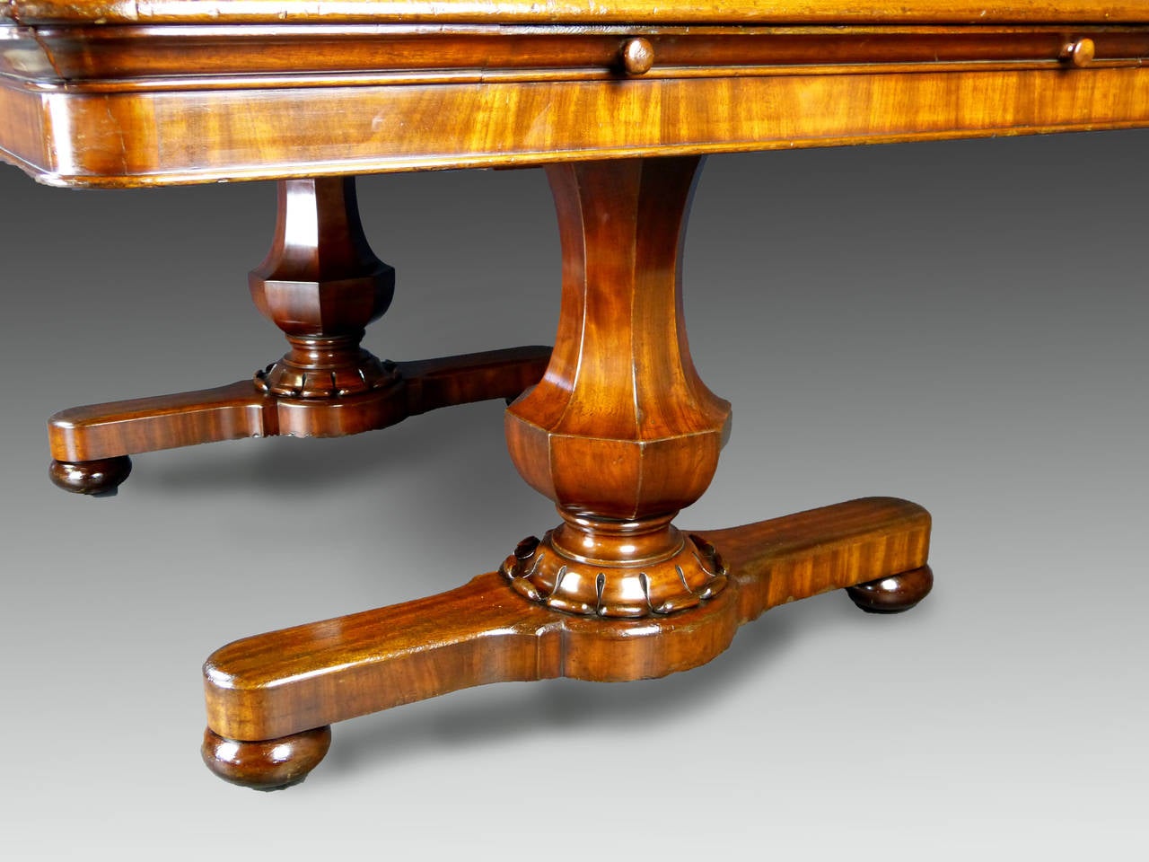 Mid-19th Century Large 19th Century Irish Writing Table Desk by Williams & Gibton