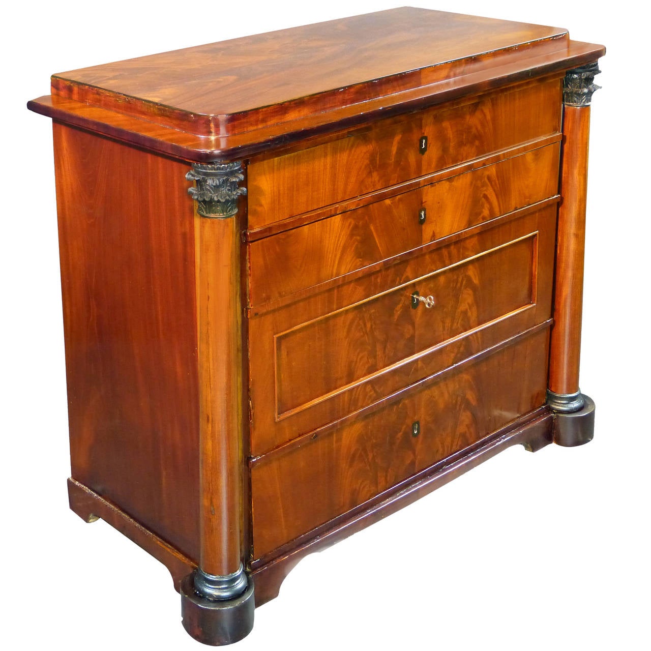 Early 19th Century Danish Biedermeier Commode Chest of Drawers For Sale