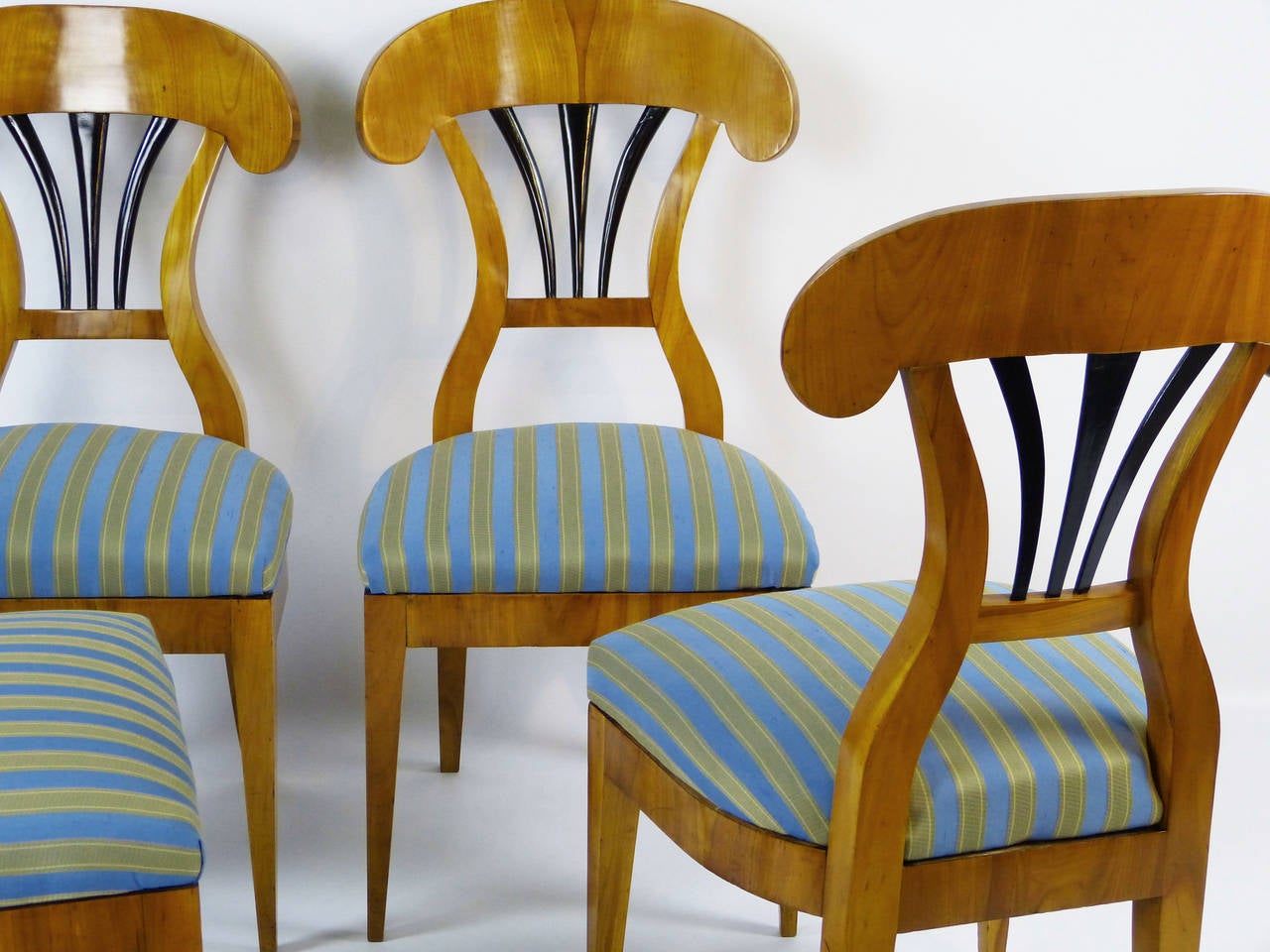 Biedermeier pair of 2 chairs In Excellent Condition In Santander, ES
