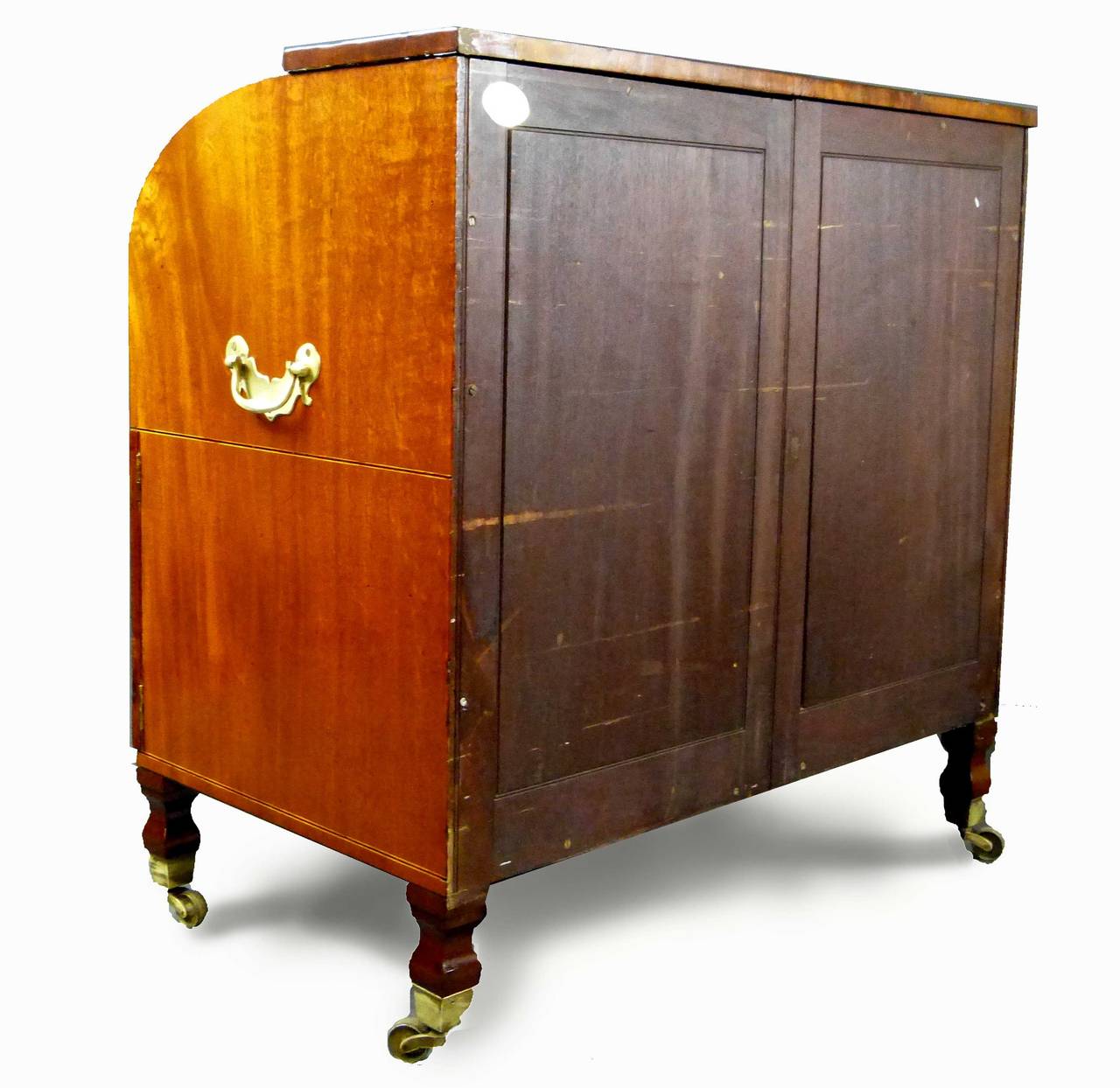 Mahogany Fine Georgian 18th Century Roll-Top Tambour Bureau Desk