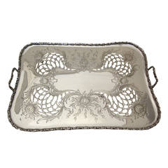 Tiffany & Co. Chrysanthemum Sterling Silver Asparagus Platter