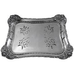 Antique Chrysanthemum by Tiffany & Co. Sterling Silver Asparagus Tray