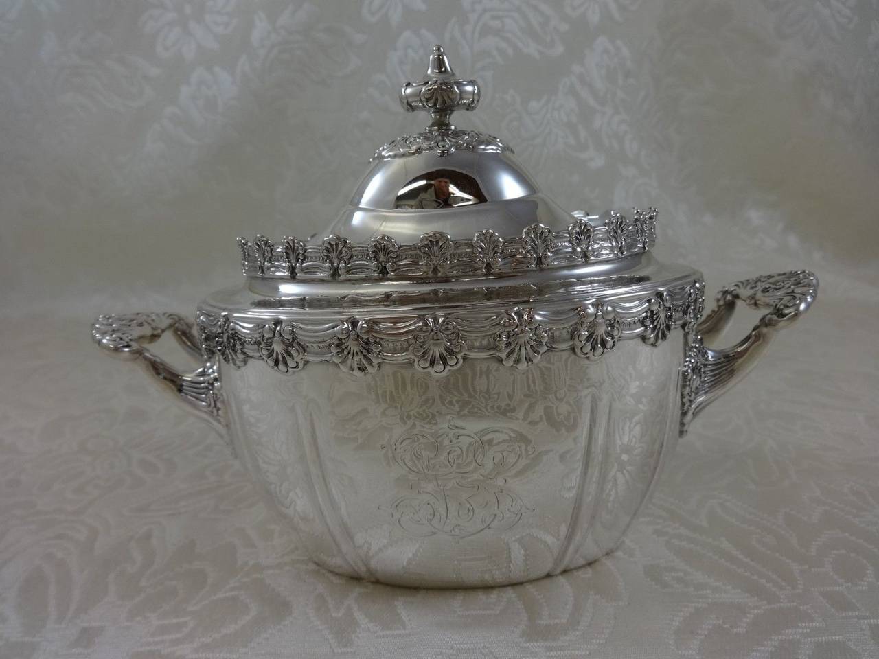 English King by Tiffany & Co. Sterling Silver, Four-Piece Tea Set In Excellent Condition In Big Bend, WI