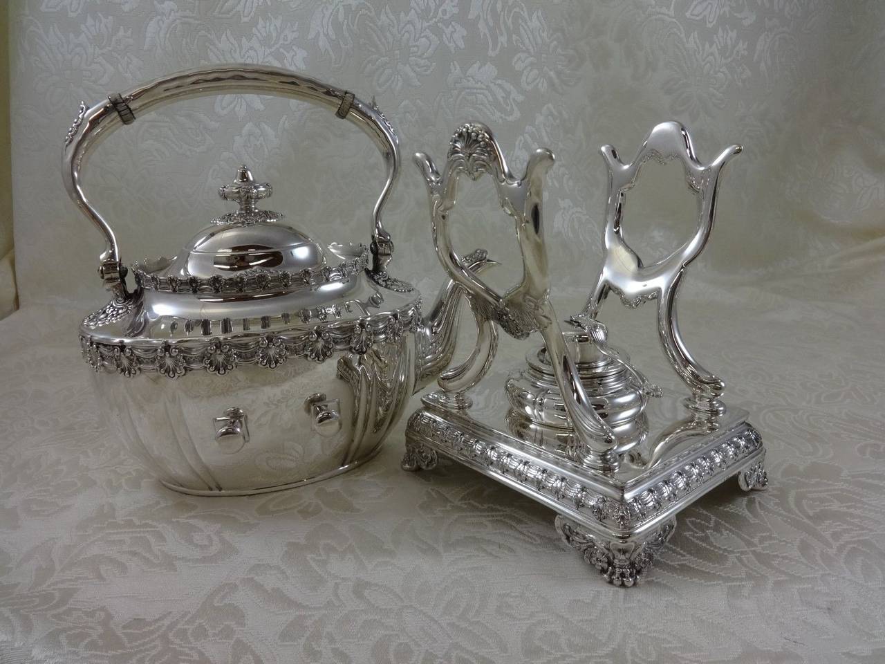 19th Century English King by Tiffany & Co. Sterling Silver, Four-Piece Tea Set