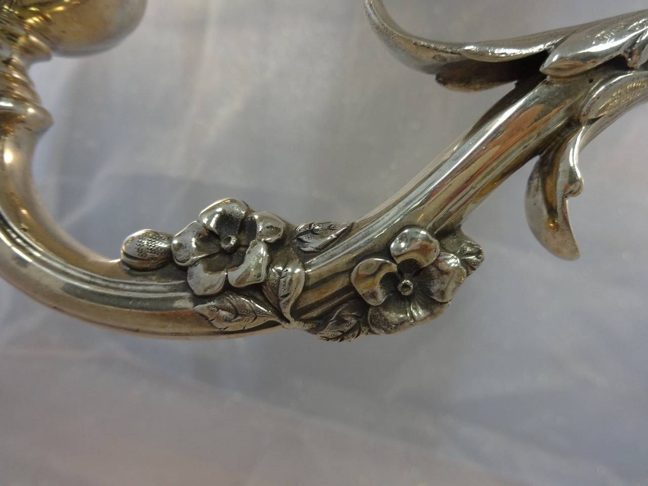 Francis I by Reed & Barton Sterling Silver Pair of Candelabra, Cornucopia Design In Excellent Condition In Big Bend, WI