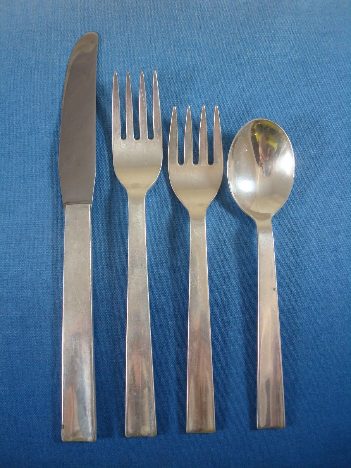 Arts and Crafts Harry Osaki Sterling Silver Flatware Set Service for 12 Hand-Wrought 112 Pieces