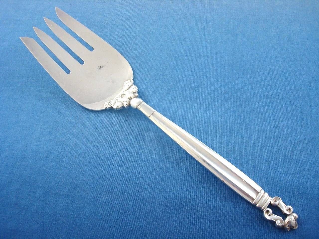 Early 20th Century Acorn by Georg Jensen Sterling Silver Dinner Flatware Service 12, 101 Pieces