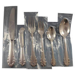 Lily Of The Valley By Georg Jensen Sterling Silver Flatware Set Service 12 72 Pc