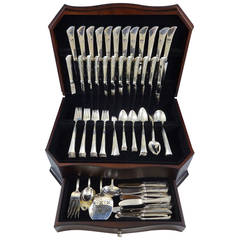 Linenfold by Tiffany & Co. Sterling Silver Flatware Set 127 Pcs Service for 12