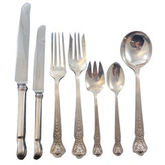 A.J. Fuller Tiffany and Co Sterling Silver Flatware Set Figural Custom Pattern