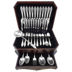Faneuil By Tiffany & Co. Sterling Silver Dinner Flatware Set Service 99 Pieces