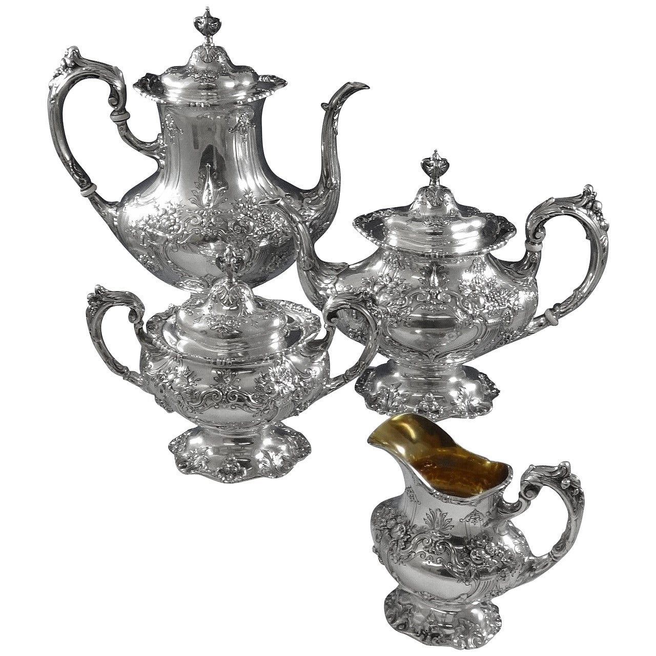 Francis I by Reed & Barton Sterling Silver Tea Set Coffee Pot Large, #0952
