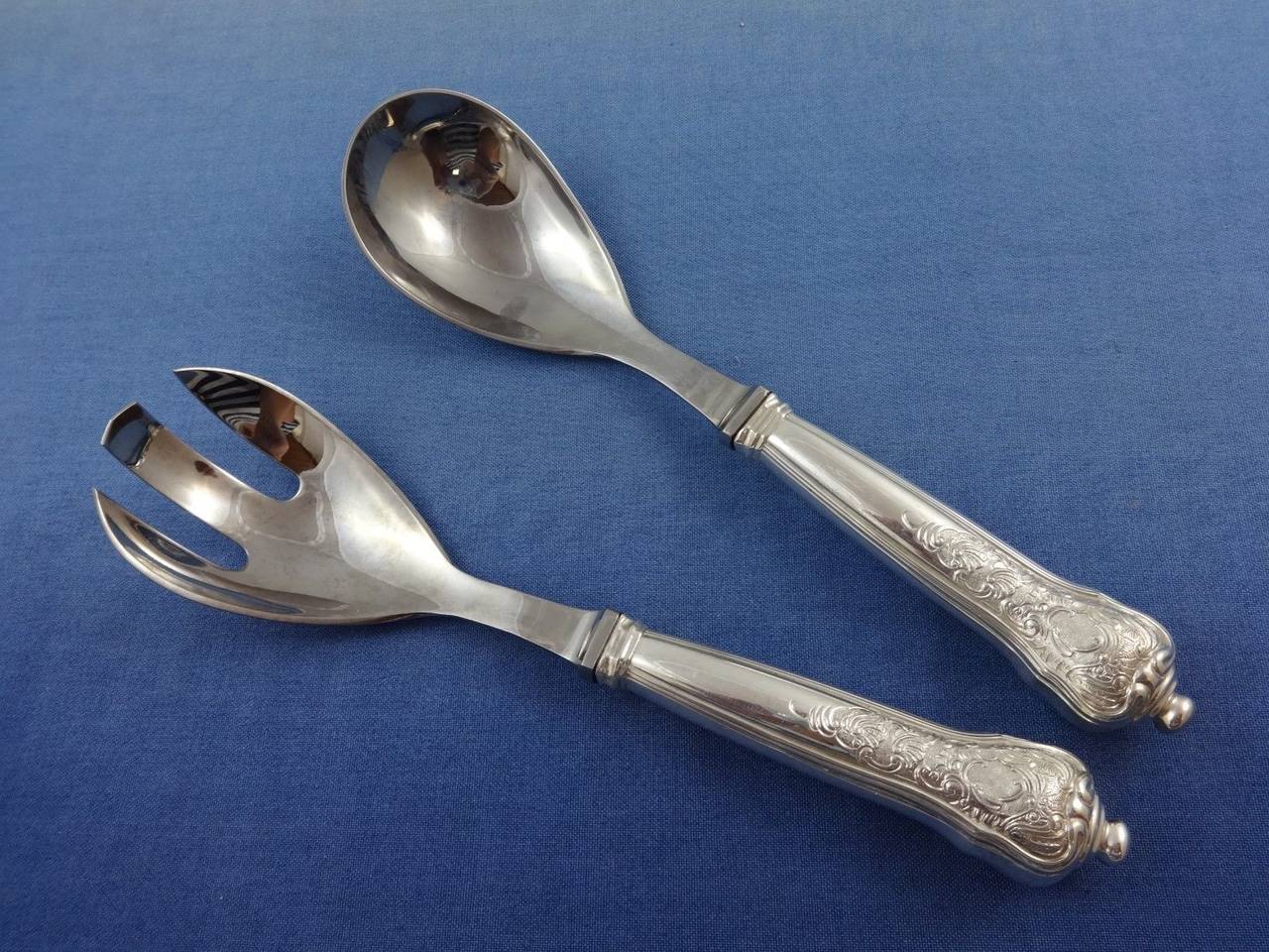 18th Century Rosenborg by A. Michelsen Sterling Silver Flatware Set Service Dinner Size 77 Pc