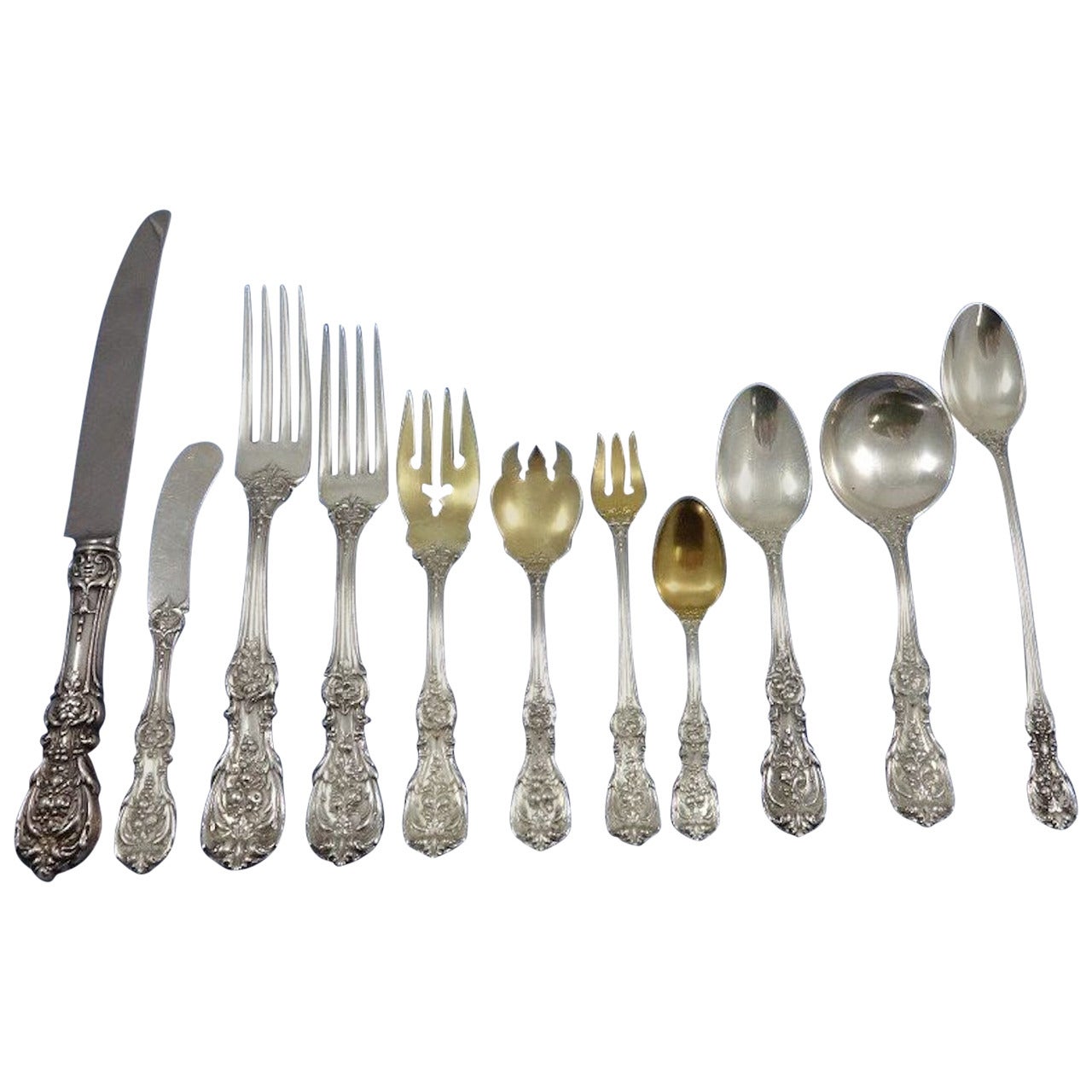 Francis I Reed and Barton Sterling Silver Flatware Set 12 Service 138 Pieces Old