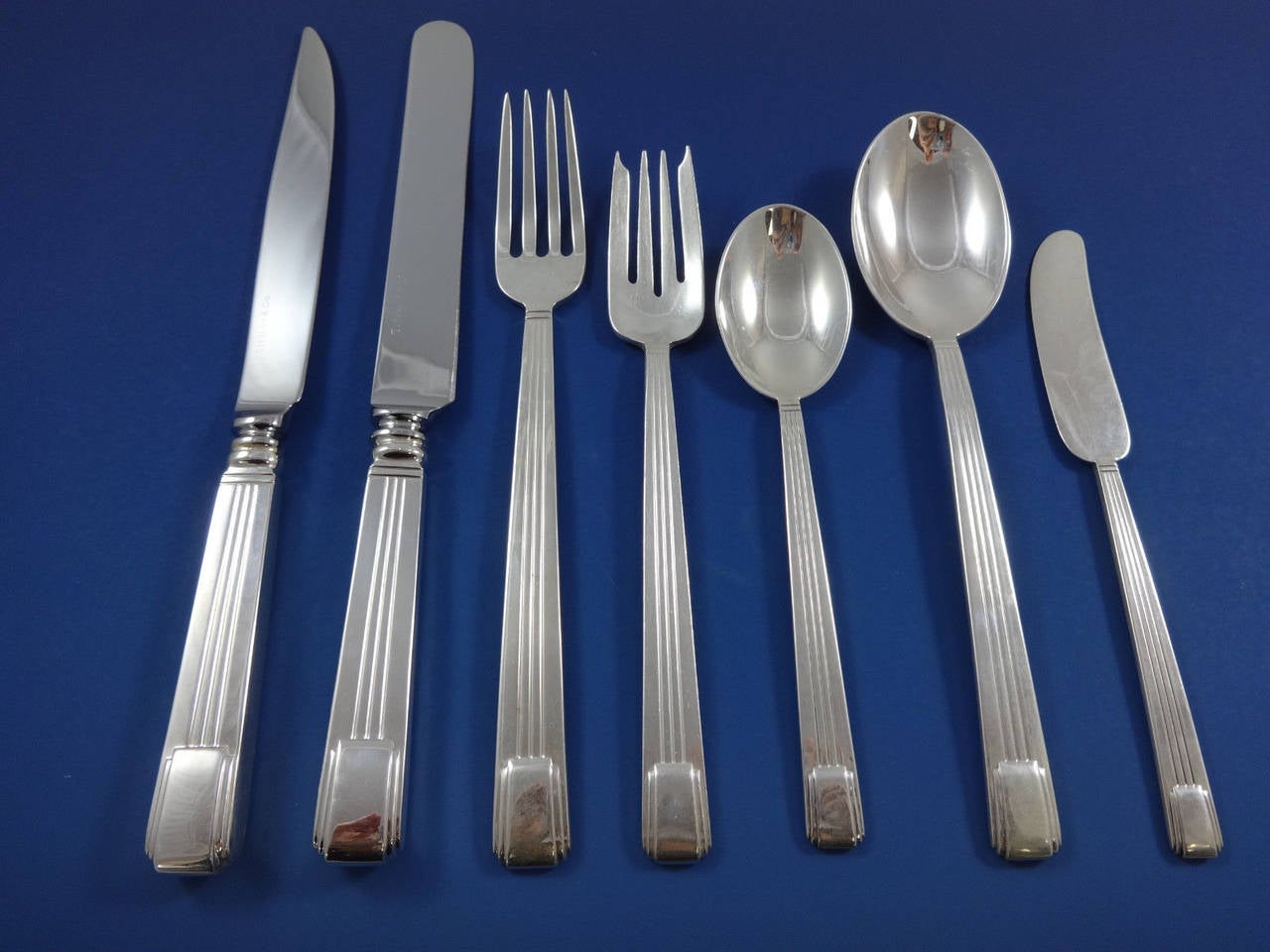 Century by Tiffany & Co. Sterling Silver Flatware Set 12 Service, Art Deco