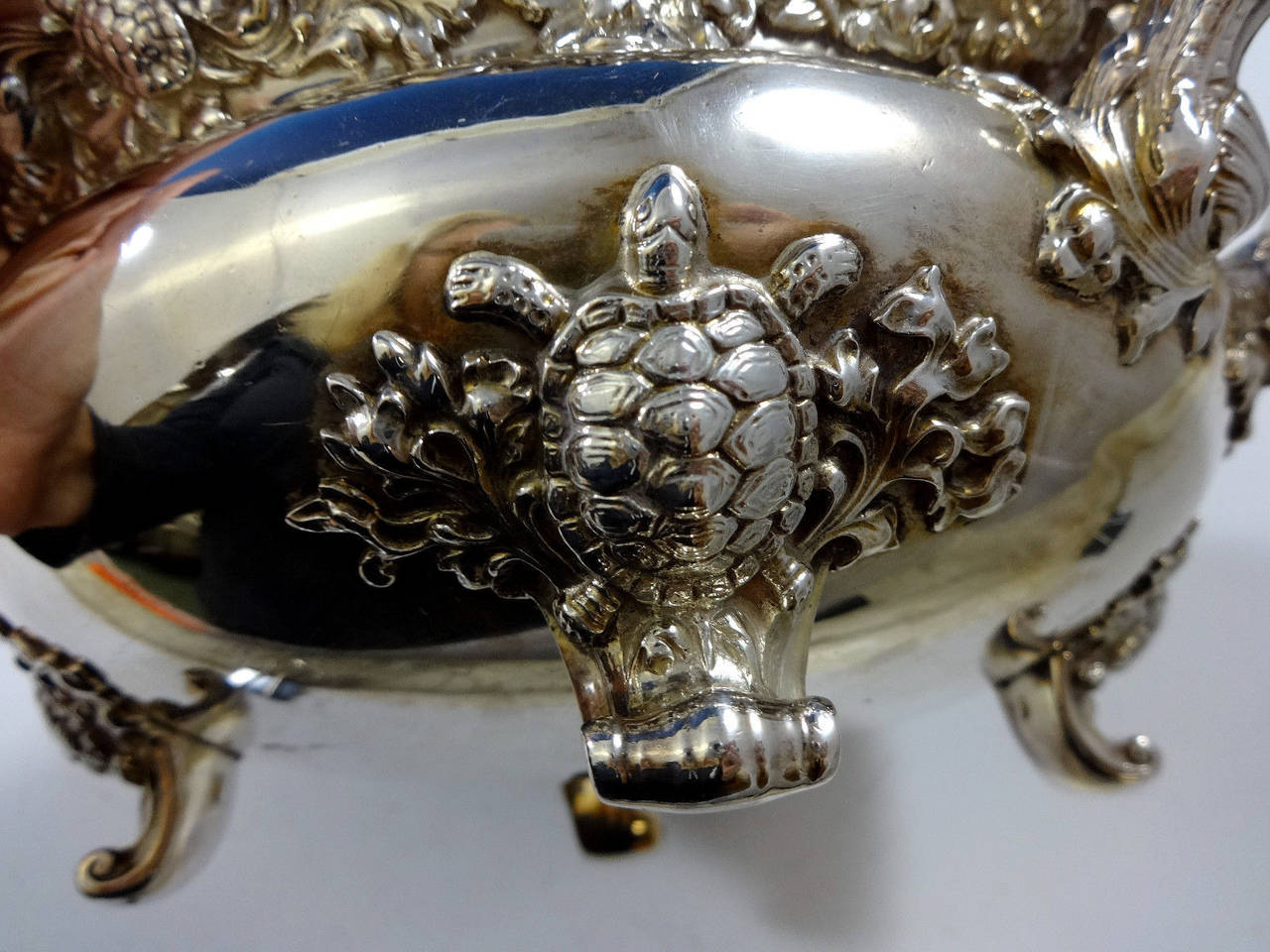 Gorham Sterling Silver Set of Six Terrapin Forks Tureen and Bowls Turtles 2