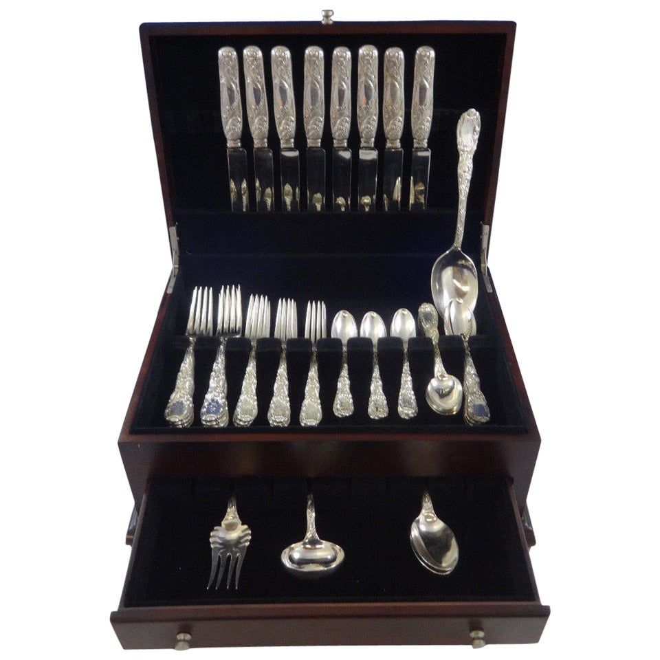 Chrysanthemum by Tiffany & Co. Sterling Silver Flatware Set Service 45 Pieces