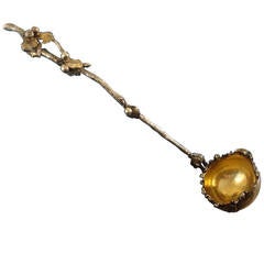 Art Silver by Gorham Sterling Silver 3-D Figural Punch Ladle Applied Berries 1