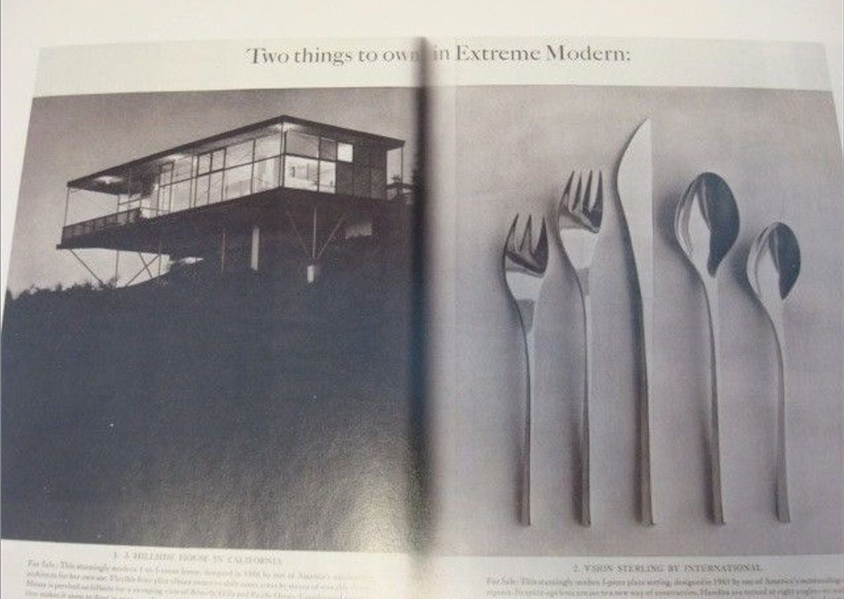 VISION BY INTERNATIONAL Sterling Silver Flatware Set Service 96 Pieces Modernism 2