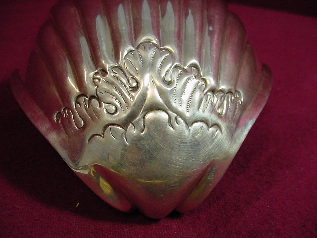 Tane Designer Sterling Silver Pair of Shell Bowls, Mexico