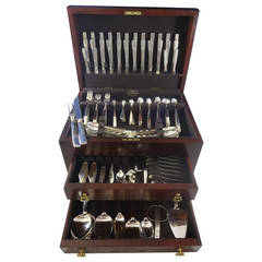 Oslo by Porter Blanchard Sterling Silver Flatware Set 12 Service 256 Pieces