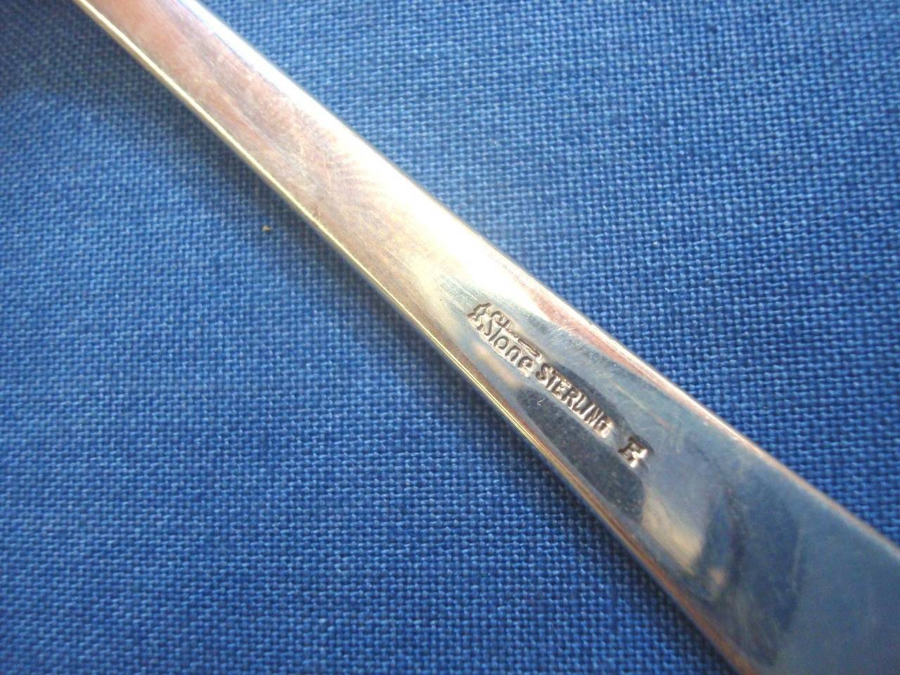 Pointed End by AJ Stone Sterling Silver Flatware Service Set Dinner 224 Pieces In Excellent Condition In Big Bend, WI
