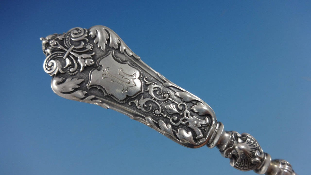 German 800 Silver Figural No. 36 Flatware Set Service Dinner Size 203 Pieces In Excellent Condition In Big Bend, WI