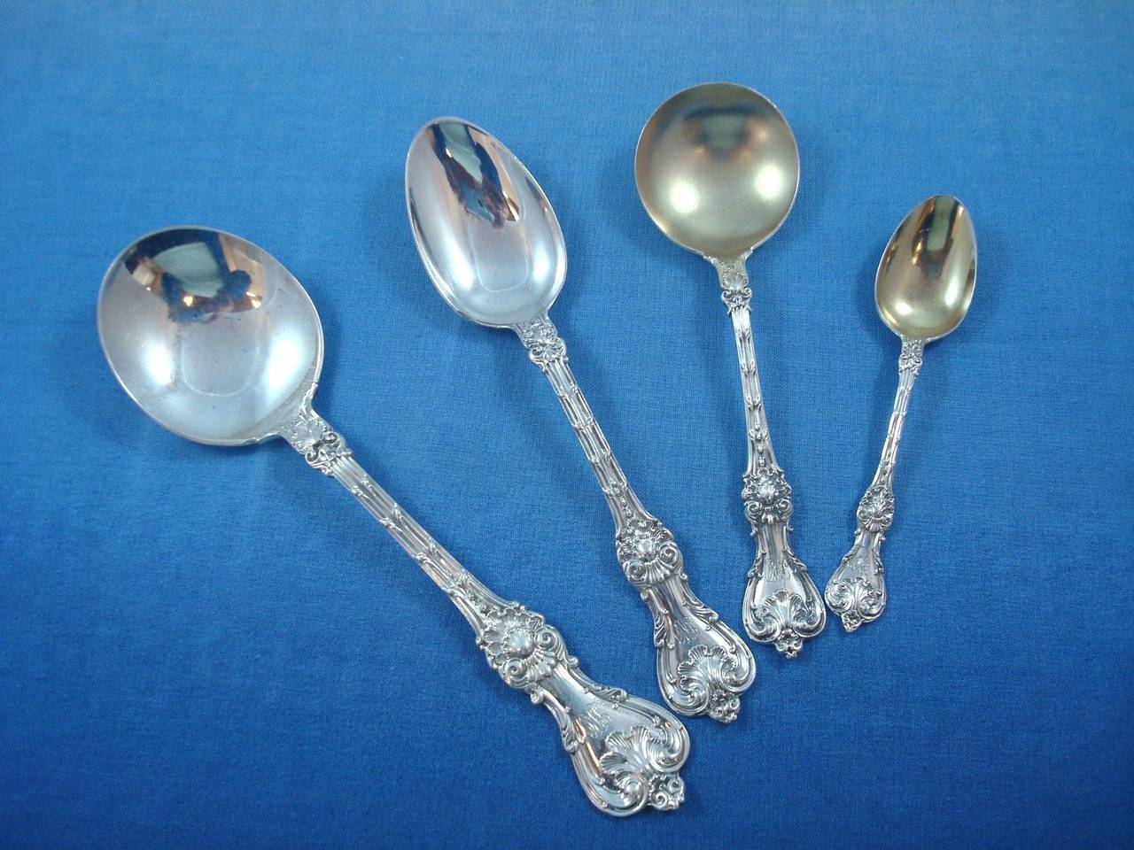 20th Century King Edward by Whiting Sterling Silver Flatware Set Service Banquet Size Massive