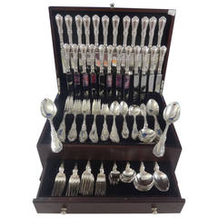 Paris by Gorham Sterling Silver Dinner Flatware Set, Art Nouveau, 134 Pieces 10