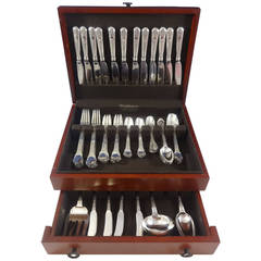 Versailles by Tetard Freres Sterling Silver Flatware Set Service French 70 Pcs 5