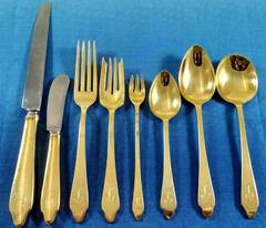 Clinton Vermeil by Tiffany & Co. Sterling Silver Flatware Set 116 Pcs P Monogram