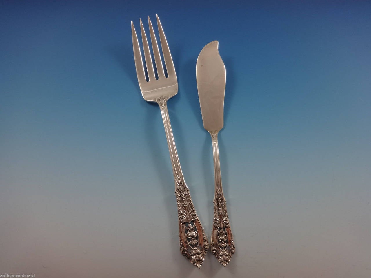 20th Century Rose Point by Wallace Sterling Silver Flatware Set for 12 Service 110 Pieces
