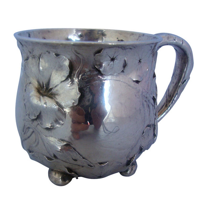 Martele by Gorham Sterling Silver Baby or Child's Cup Floral Motif Hollowware