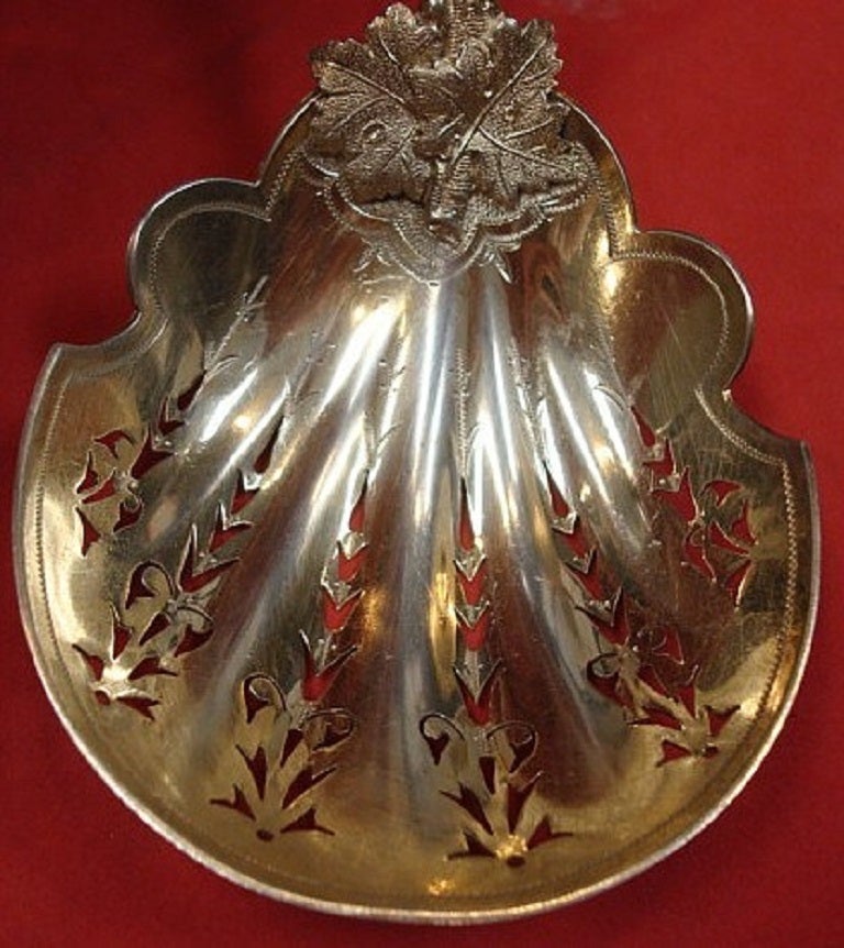 Birds Nest by Gorham Sterling Silver Pea Spoon Pierced Figural 1