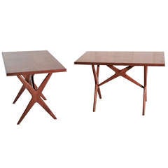 Pair of Table Ico Parisi Design Manufactory by Cassina
