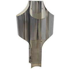 Architectural Chrome Large-Scale Table Lamp by Robert Sonneman