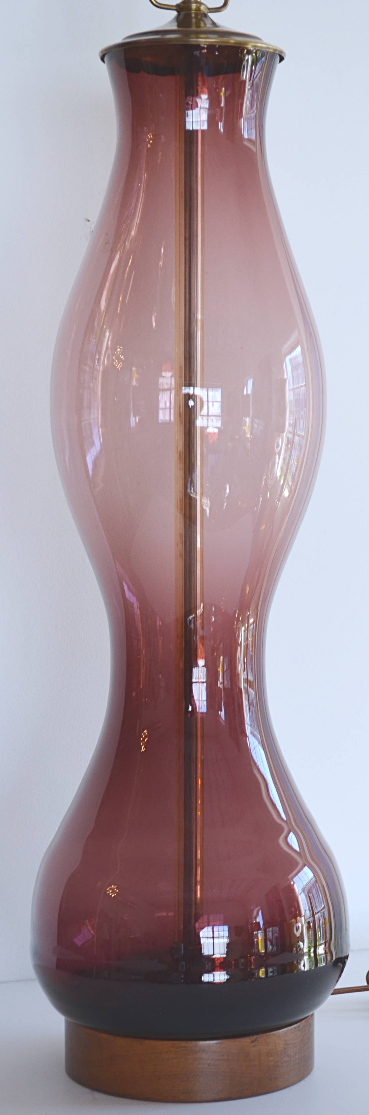 Mid-20th Century Blenko Tall Table Lamp