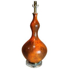 Large, Gourd Form Table Lamp