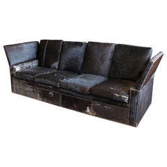 Antique Grand Knole Cowhide Sofa