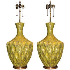 Pair of Honey Comb Lamps
