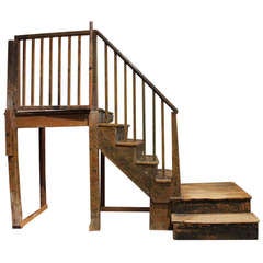 Folk-Painted Stairs and Gate