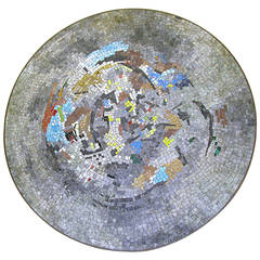 Abstract Mosaic and Bronze Low Table